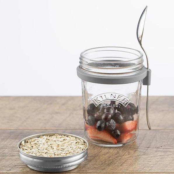 KILNER Breakfast 350 ml - słoik szklany typu twist z łyżeczką