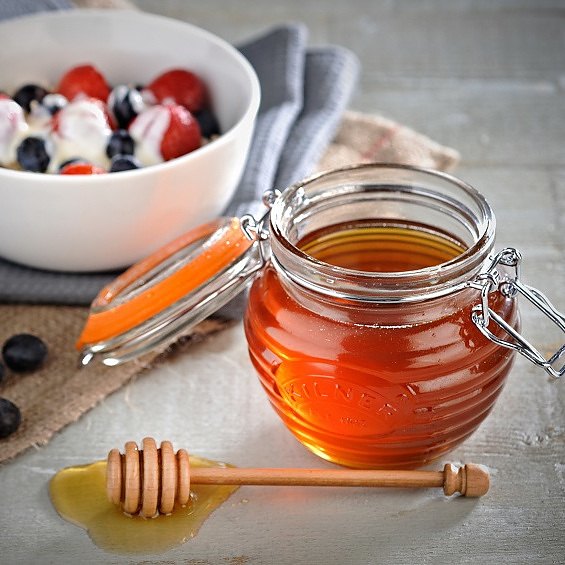 KILNER Honey 0,4 l - słoik na miód typu wek szklany z czerpakiem