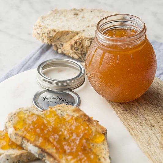 KILNER Orange Fruit 0,4 l - słoik na przetwory szklany typu twist z pokrywką