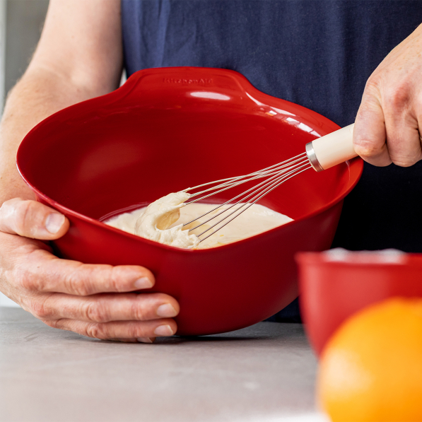 KITCHENAID Almond Cream - trzepaczka / rózga kuchenna do jajek ze stali nierdzewnej