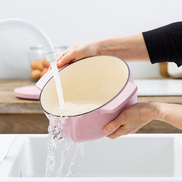 KITCHENAID Dried Rose 3,3 l - garnek żeliwny z pokrywką