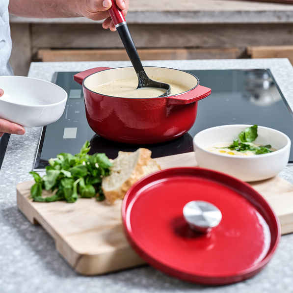 KITCHENAID Empire Red 5,2 l - garnek żeliwny z pokrywką