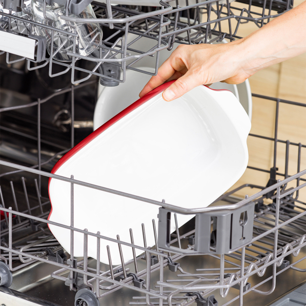 KITCHENAID Empire Red M 1,9 l - brytfanna ceramiczna z bambusową pokrywką