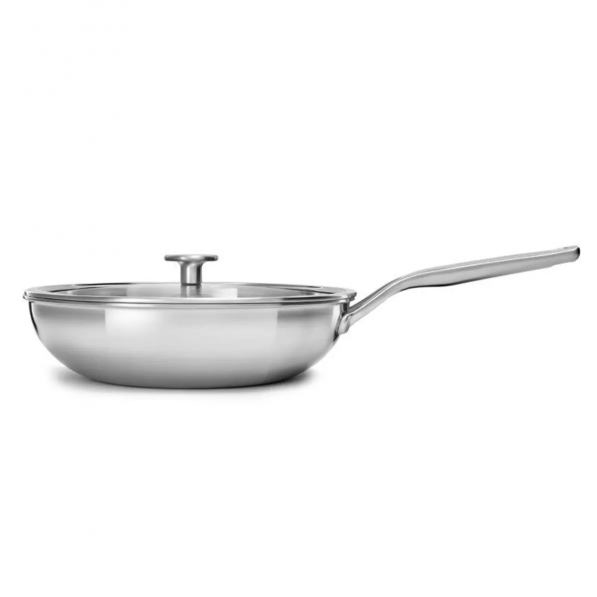 KITCHENAID Multi-Ply Stainless Steel 28 cm - patelnia / wok stalowy z pokrywką