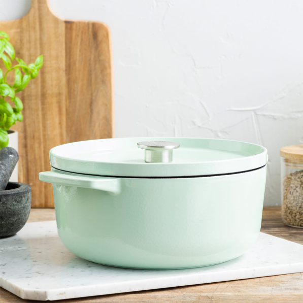 KITCHENAID Pistachio 5,2 l - garnek żeliwny z pokrywką