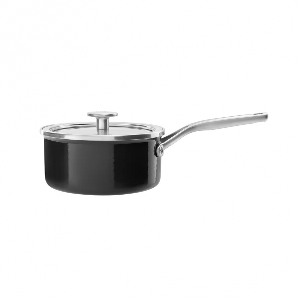 KITCHENAID Steel Core Enamel 3 szt. czarne - rondle emaliowane z pokrywkami