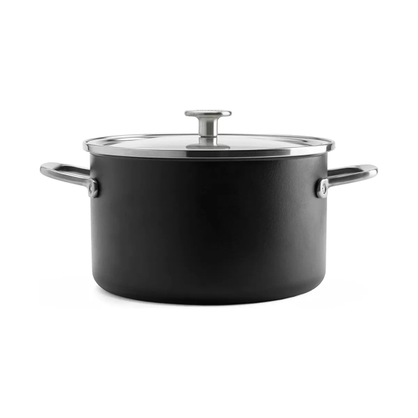 KITCHENAID Steel Core Enamel 6 l czarny matowy - garnek emaliowany z pokrywką