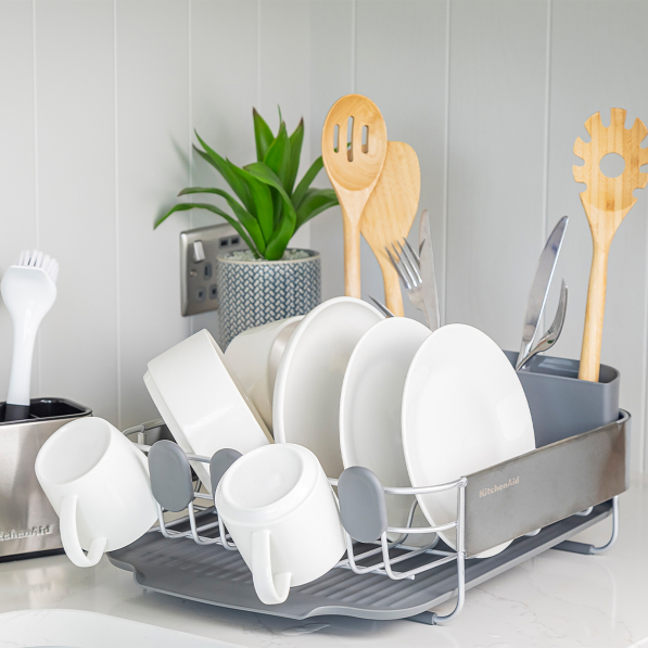 KITCHENAID Universal Compact 40,8 x 32 cm - suszarka do naczyń ze stali nierdzewnej