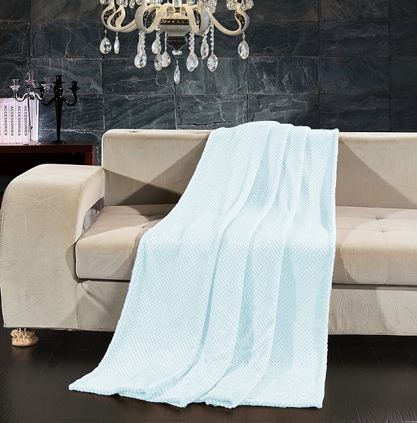 Koc z mikrofibry DECOKING HENRY BABYBLUE BŁĘKITNY 150 x 200 cm