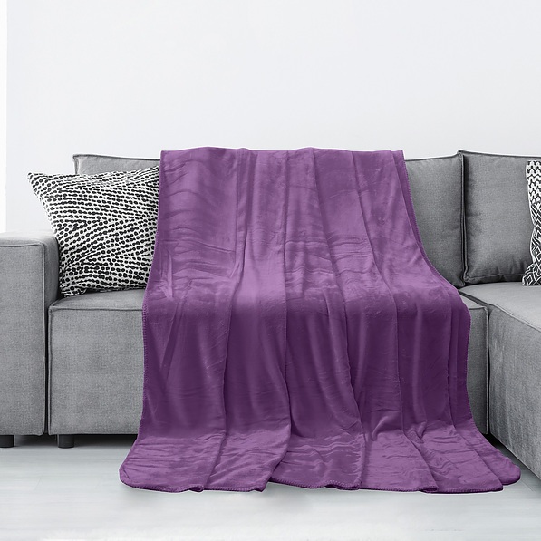 Koc z mikrofibry TYLER VIOLET FIOLETOWY 220 x 240 cm