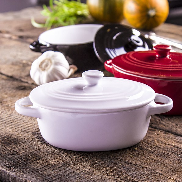Kokilka / Naczynie do zapiekania ceramiczne AXENTIA MINI BIAŁE 0,25 l