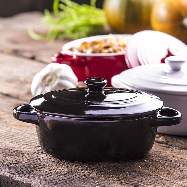 Kokilka / Naczynie do zapiekania ceramiczne AXENTIA MINI CZARNE 0,25 l