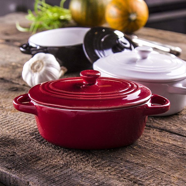 Kokilka / Naczynie do zapiekania ceramiczne AXENTIA MINI CZERWONY 0,25 l