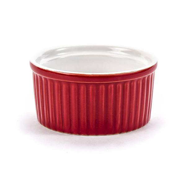 Kokilka / Naczynie do zapiekania porcelanowa CREMA CZERWONA 150 ml