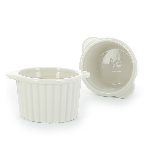REVOL Les Naturales Mini 130 ml 2 szt. białe – kokilki / naczynia do zapiekania porcelanowe