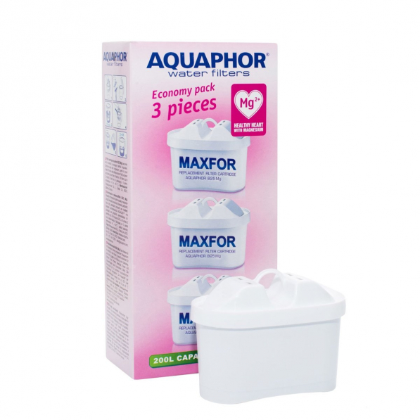 Komplet 3 wkładów / filtrów magnezowych do wody AQUAPHOR B25 MAXFOR