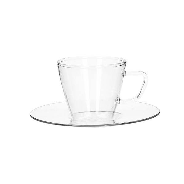 Filiżanki do espresso szklane ze spodkami SIMAX CUP 80 ml 4 szt.