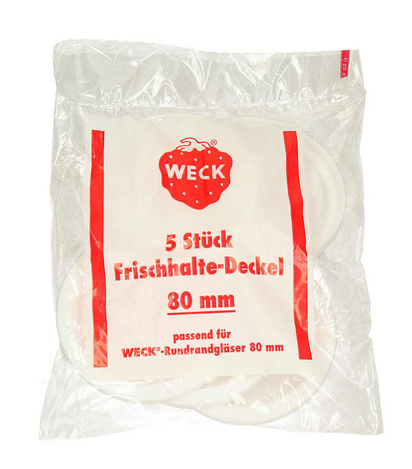 WECK Keep Fresh 9 cm 5 szt. - kapsle do słoików i butelek plastikowe