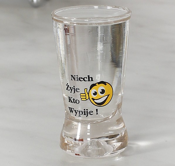 Kieliszki do wódki szklane PICIE NA WESOŁO 25 ml 6 szt. 