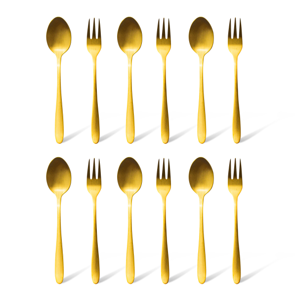Komplet sztućców deserowych ze stali nierdzewnej EXCELLENT HOUSEWARE 12 el.