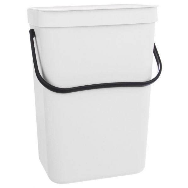 Kosz na śmieci plastikowy RUBBISH BIN WHITE 10 l