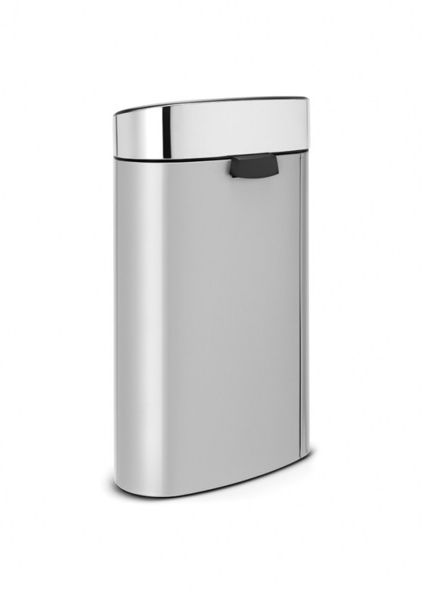 BRABANTIA Touch Bin 40 l szary - kosz na śmieci ze stali nierdzewnej