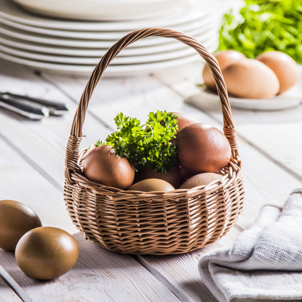 Koszyczek wielkanocny na święconkę wiklinowy EASTER BASKET 15 cm