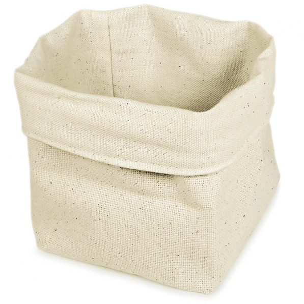 Koszyk na chleb i pieczywo bawełniany ABERT BREAD KREMOWY 19,5 x 19,5 cm