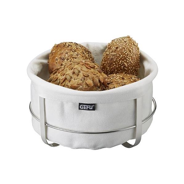 GEFU Brunch 22 cm biały - koszyk na chleb i pieczywo bawełniany