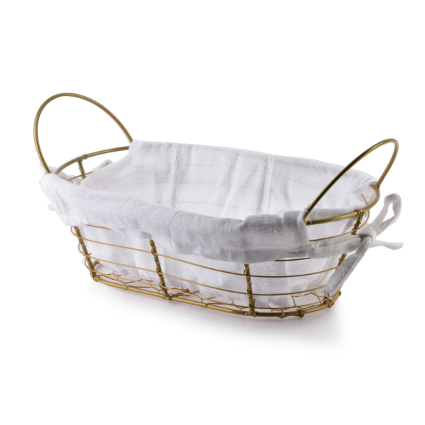 Koszyk na chleb i pieczywo metalowy COOKINI WILL 25 x 15 cm
