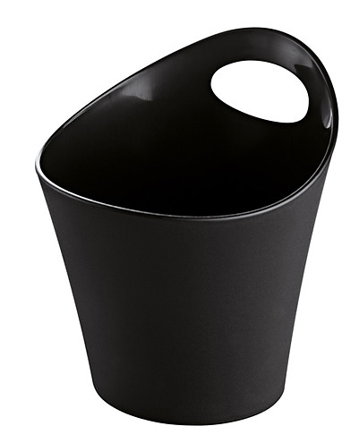 KOZIOL Pottichelli M czarny 16,2 x 15 cm - koszyk do przechowywania plastikowy