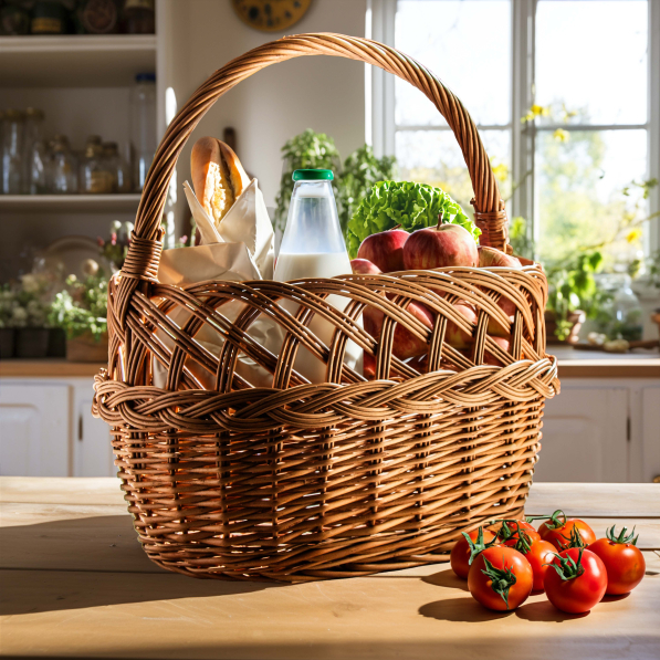 Koszyk na zakupy wiklinowy WNUK 34 cm