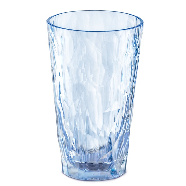 KOZIOL Club 300 ml niebieska - szklanka do napojów plastikowa