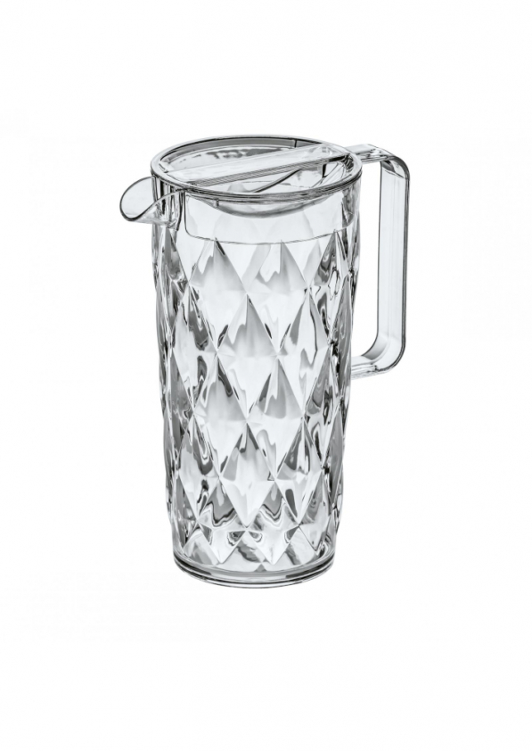 KOZIOL Crystal 1,6 l - dzbanek do wody i napojów plastikowy ze szklankami