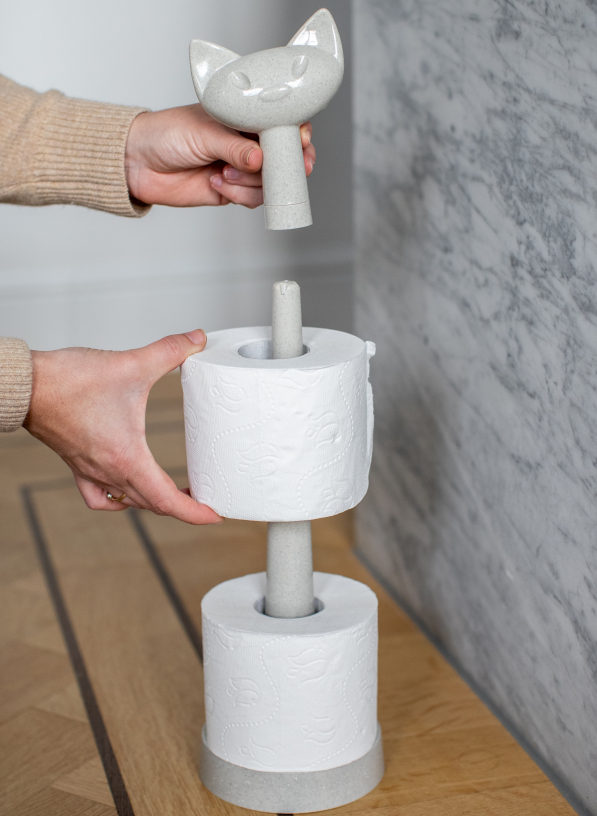 KOZIOL Miaou - stojak na papier toaletowy plastikowy