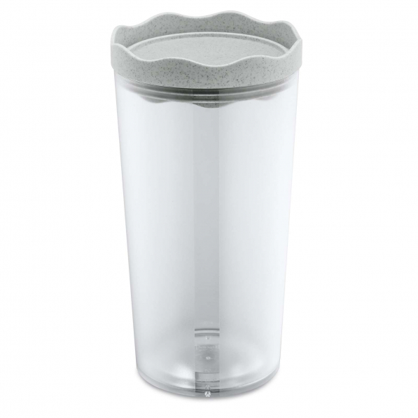 KOZIOL Price 1 l szary - słoik / pojemnik na produkty sypkie plastikowy z pokrywką