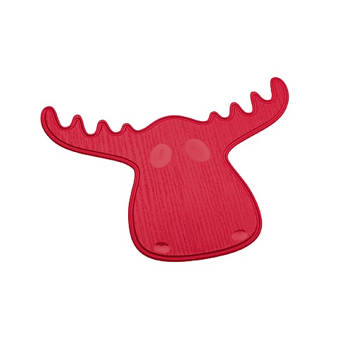 KOZIOL Rudolf 28,5 x 23 cm czerwona - deska do krojenia plastikowa