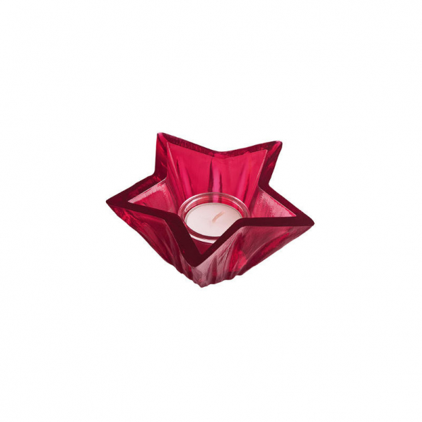 KOZIOL Starlight czerwony - świecznik tealight plastikowy
