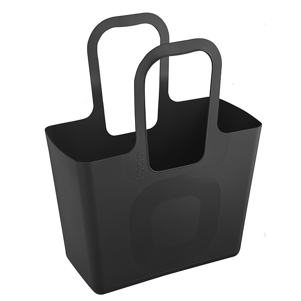 KOZIOL Tasche XL ciemnoszara - torba na zakupy plastikowa 