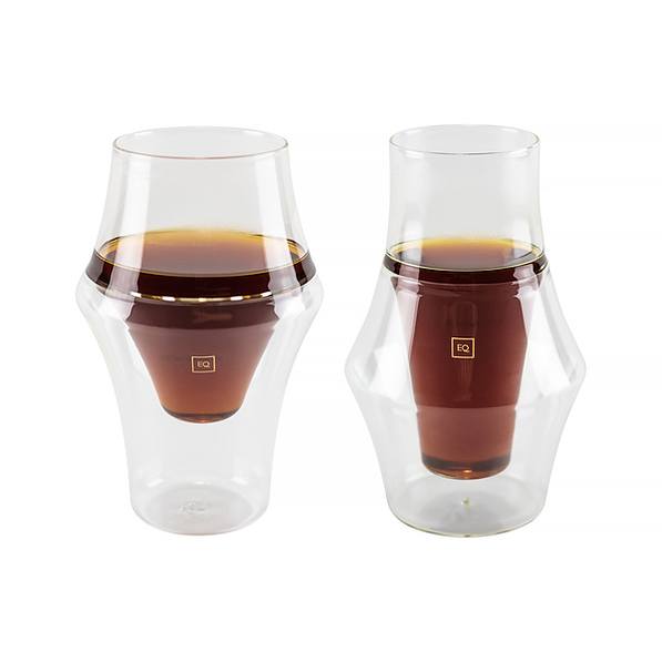 Szklanki do kawy i herbaty termiczne z podwójnymi ściankami szklane EQ GLASS EXCITE & INSPIRE 150 ml 2 szt. 