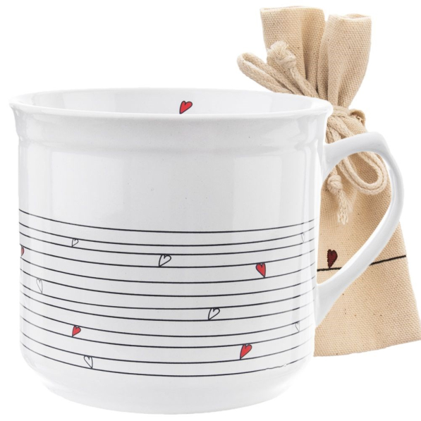 Kubek ceramiczny z woreczkiem na herbatę 700 ml