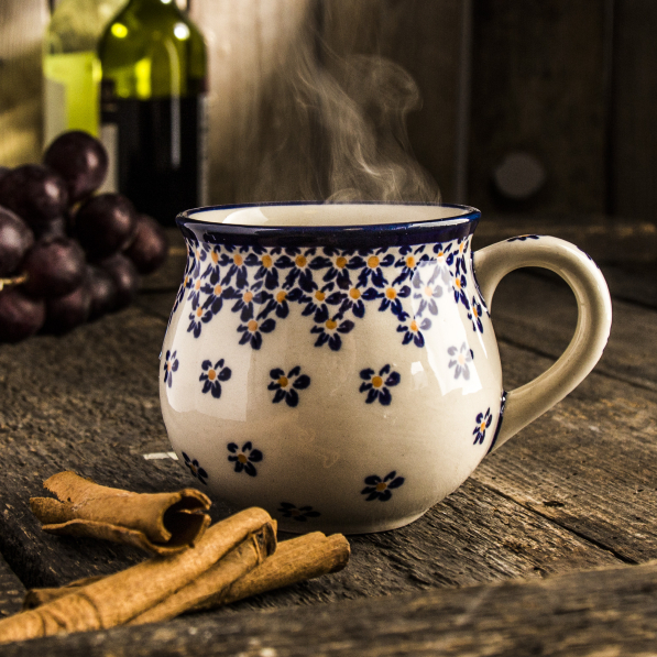 Kubek czeski Ceramika Bolesławiec 220 ml - dek. 882A (drugi gatunek)