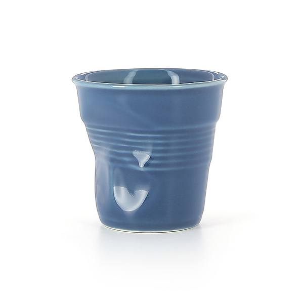REVOL Froisses Aqua 80 ml niebieski – kubek do espresso porcelanowy