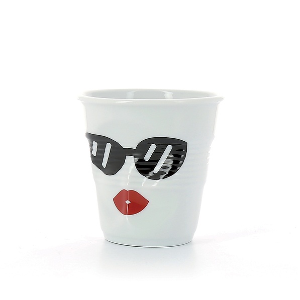 REVOL Froisses Madame Glam 80 ml biały – kubek do espresso porcelanowy