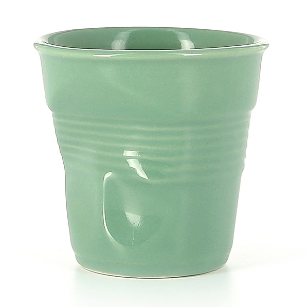 REVOL Froisses Sage 80 ml miętowy – kubek do espresso porcelanowy