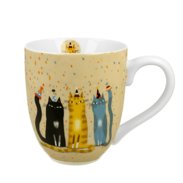 Kubek duży porcelanowy DUO ANIMALS KOCI ŚWIAT PARTY 1000 ml