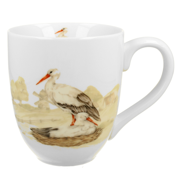 Kubek duży porcelanowy DUO ANIMALS PTASI ŚWIAT BOCIANY 1000 ml