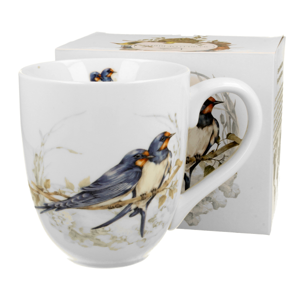 Kubek duży porcelanowy DUO ANIMALS PTASI ŚWIAT JASKÓŁKI 1000 ml