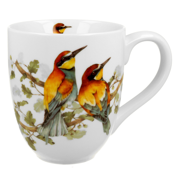 Kubek duży porcelanowy DUO ANIMALS PTASI ŚWIAT ŻOŁNY 1000 ml