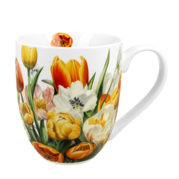 Kubek duży porcelanowy DUO FIVE O'CLOCK TULIPANY 1000 ml